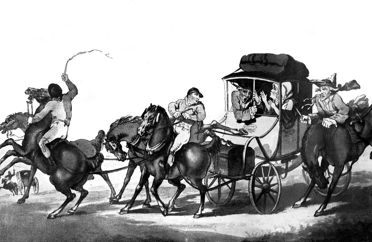 Anglické cestování aneb první etapa z Doveru, 1785. od Thomas Rowlandson