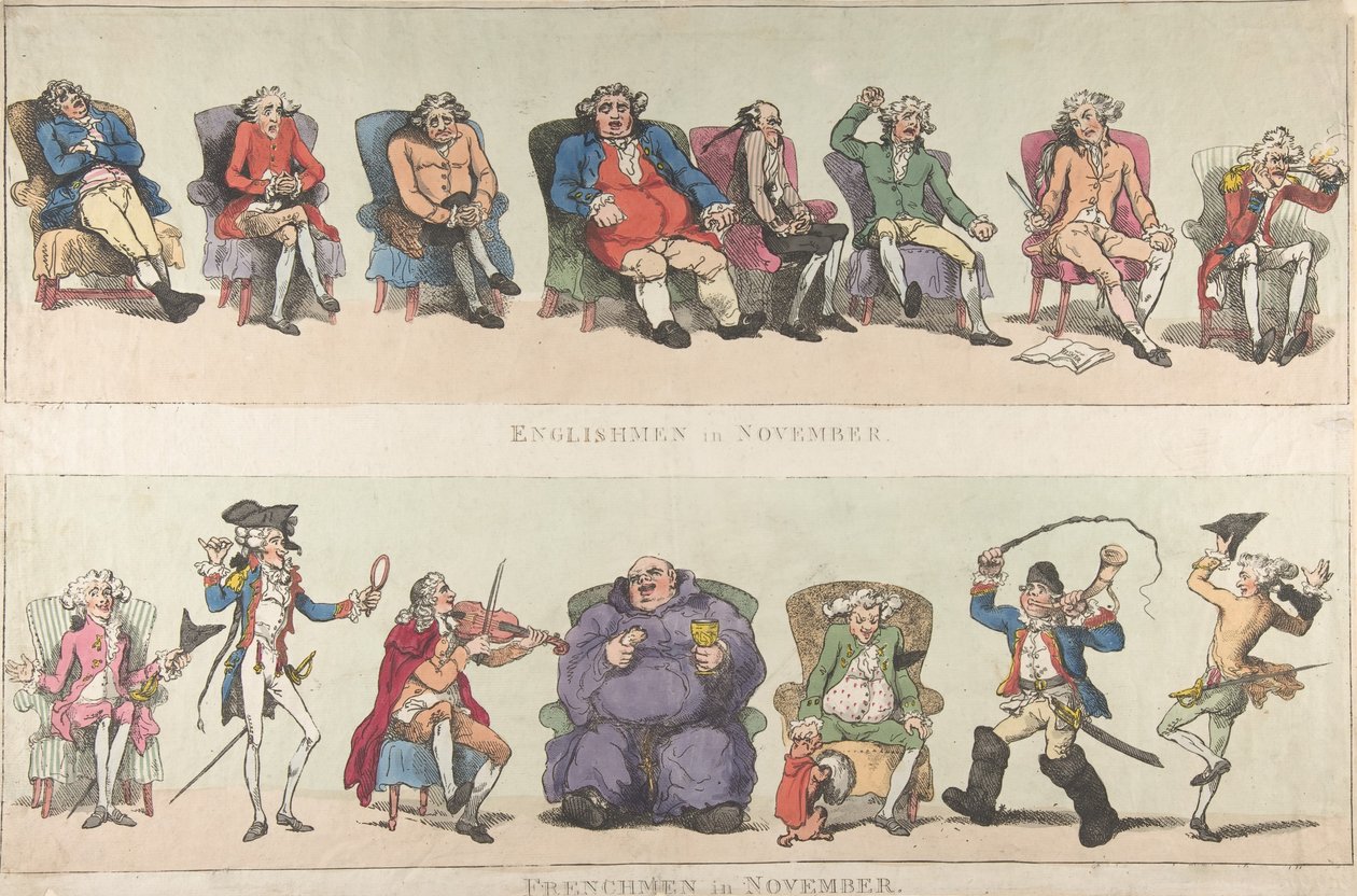 Angličané v listopadu, Francouzi v listopadu, 25. listopadu 1788., 25. listopadu 1788. od Thomas Rowlandson
