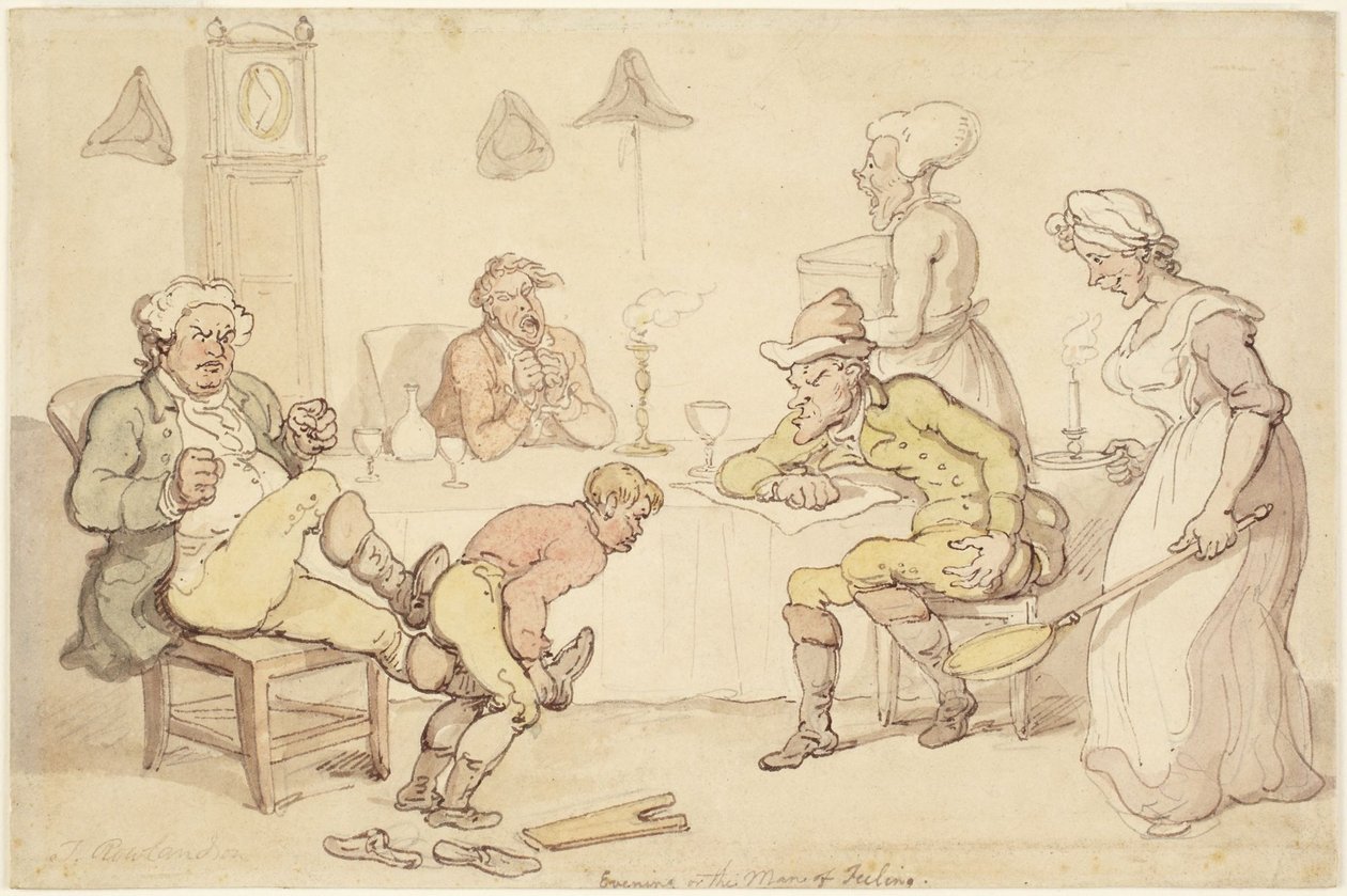 Večer aneb Citlivý muž od Thomas Rowlandson