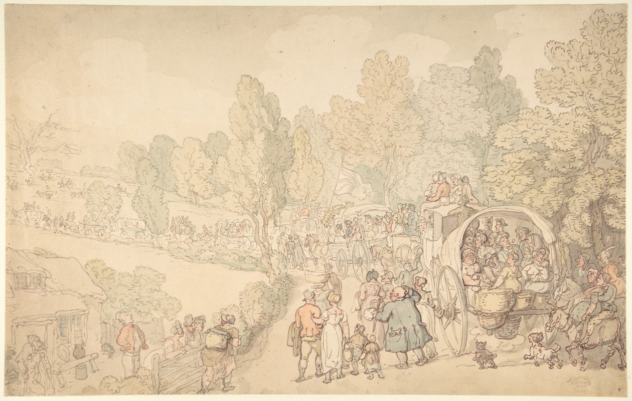 Veletrh Fairlop, Essex od Thomas Rowlandson