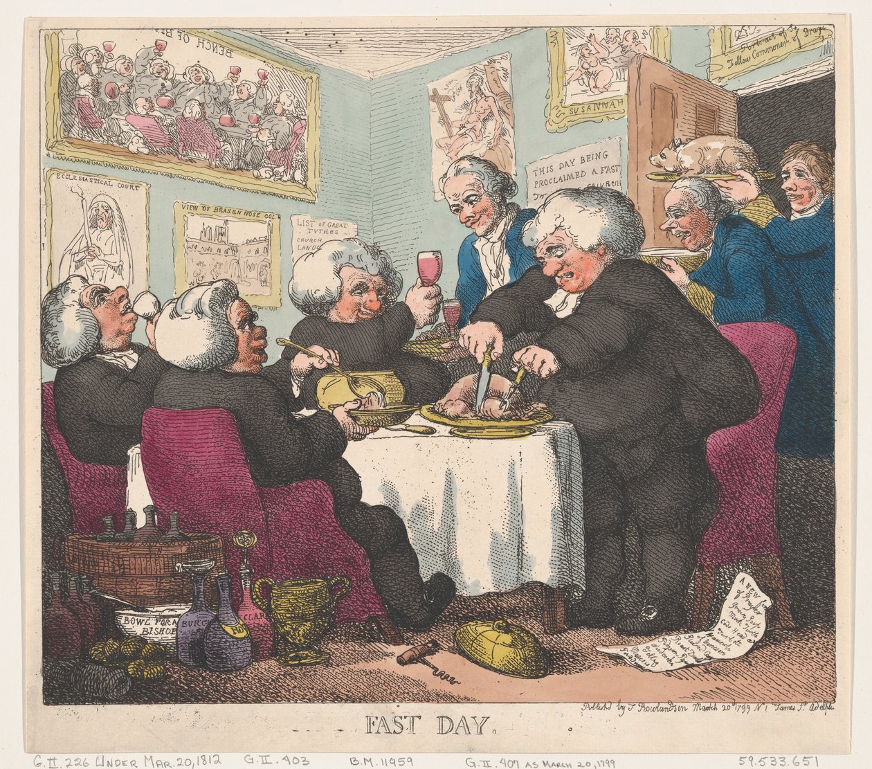 Fast Day, 20. března 1799, 20. března 1799. od Thomas Rowlandson