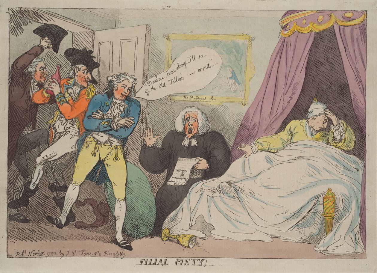 Úcta k rodičům od Thomas Rowlandson