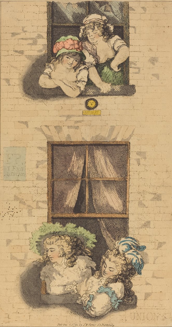 První a druhé patro, publikoval 1791. od Thomas Rowlandson