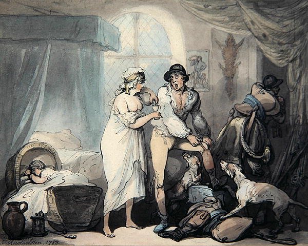 Čtyři hodiny na venkově (akvarel na papíře) od Thomas Rowlandson