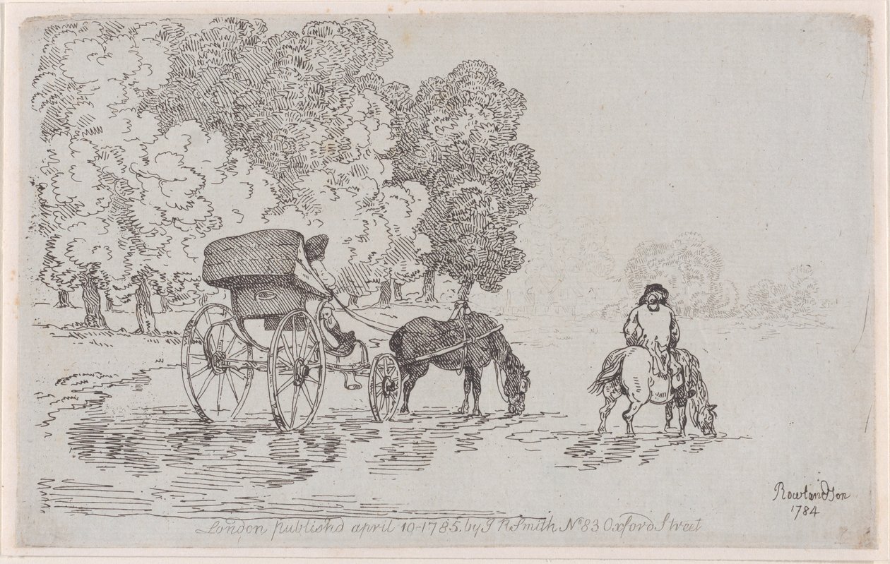 Čtyřkolové lehátko od Thomas Rowlandson