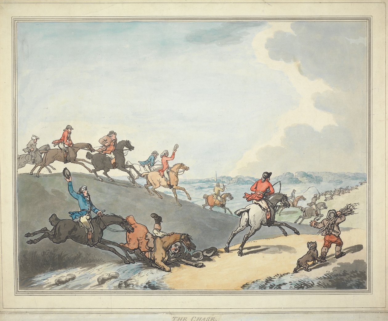 Lov na lišku [sada šesti]:   2. Pronásledování od Thomas Rowlandson