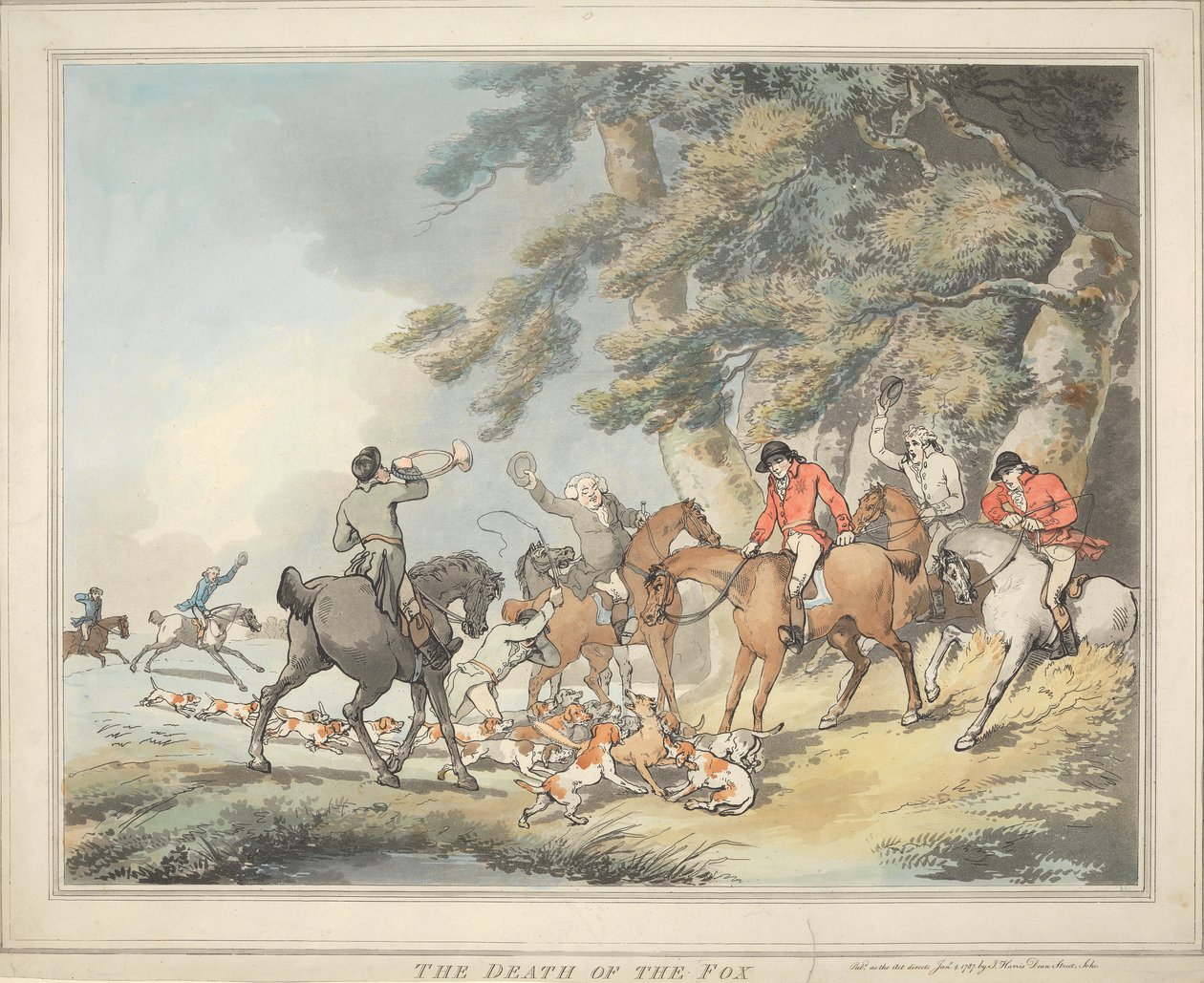 Lov na lišku [sada šesti]:   3. Smrt lišky od Thomas Rowlandson