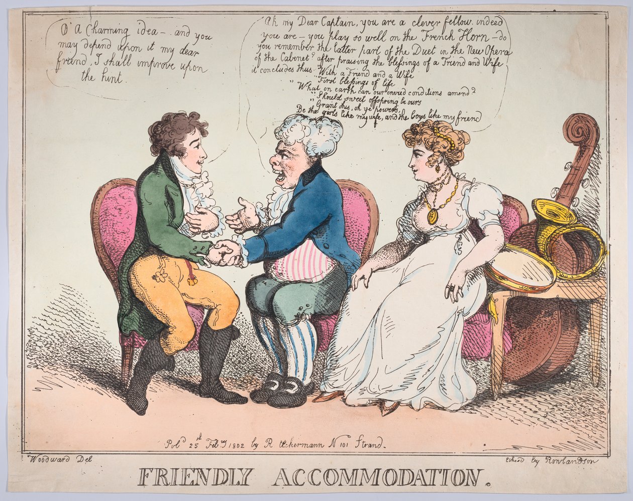 Přátelské ubytování, 25. února 1802., 25. února 1802. od Thomas Rowlandson