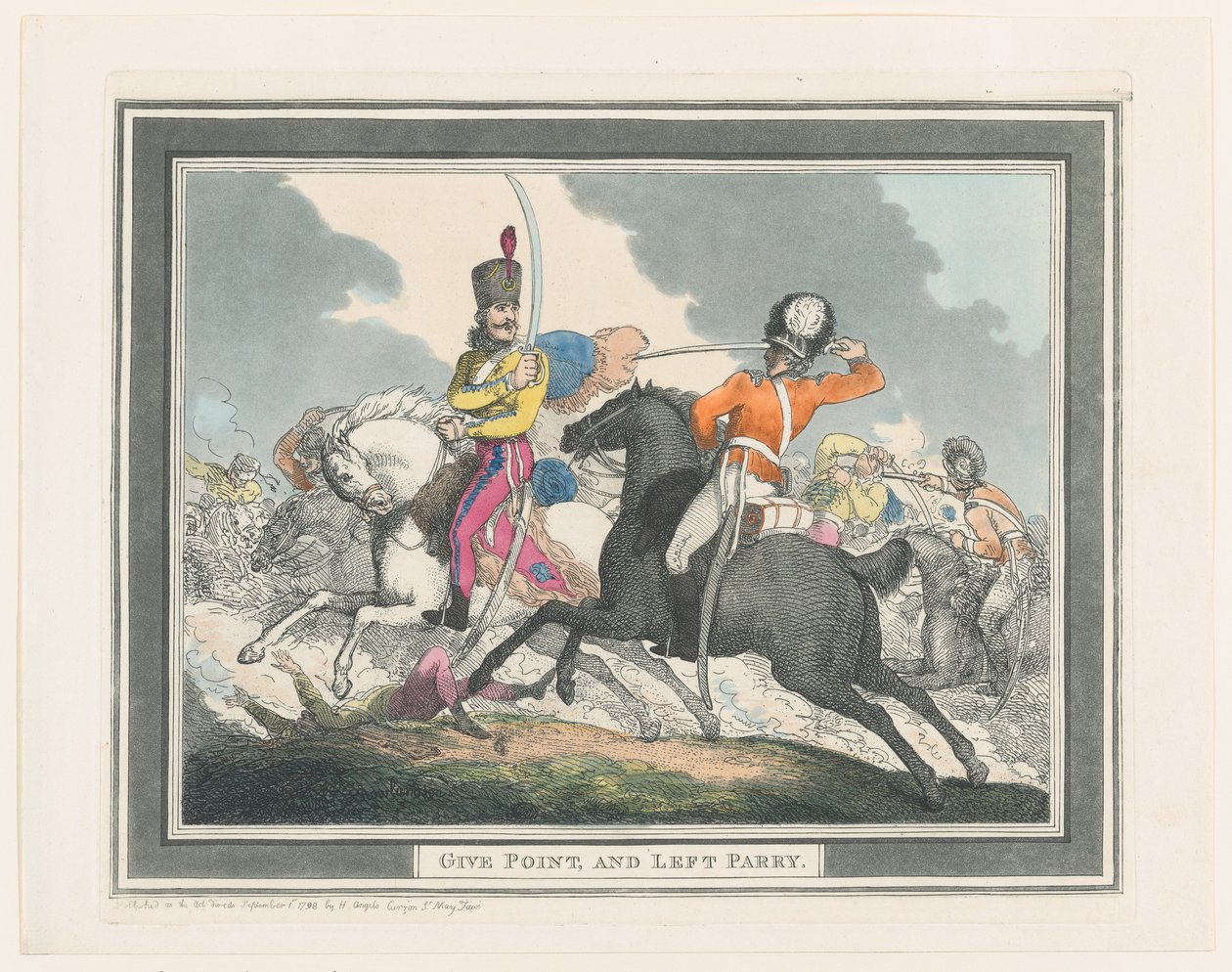 Give Points and Left Parry, 1. září 1798, 1. září 1798. od Thomas Rowlandson