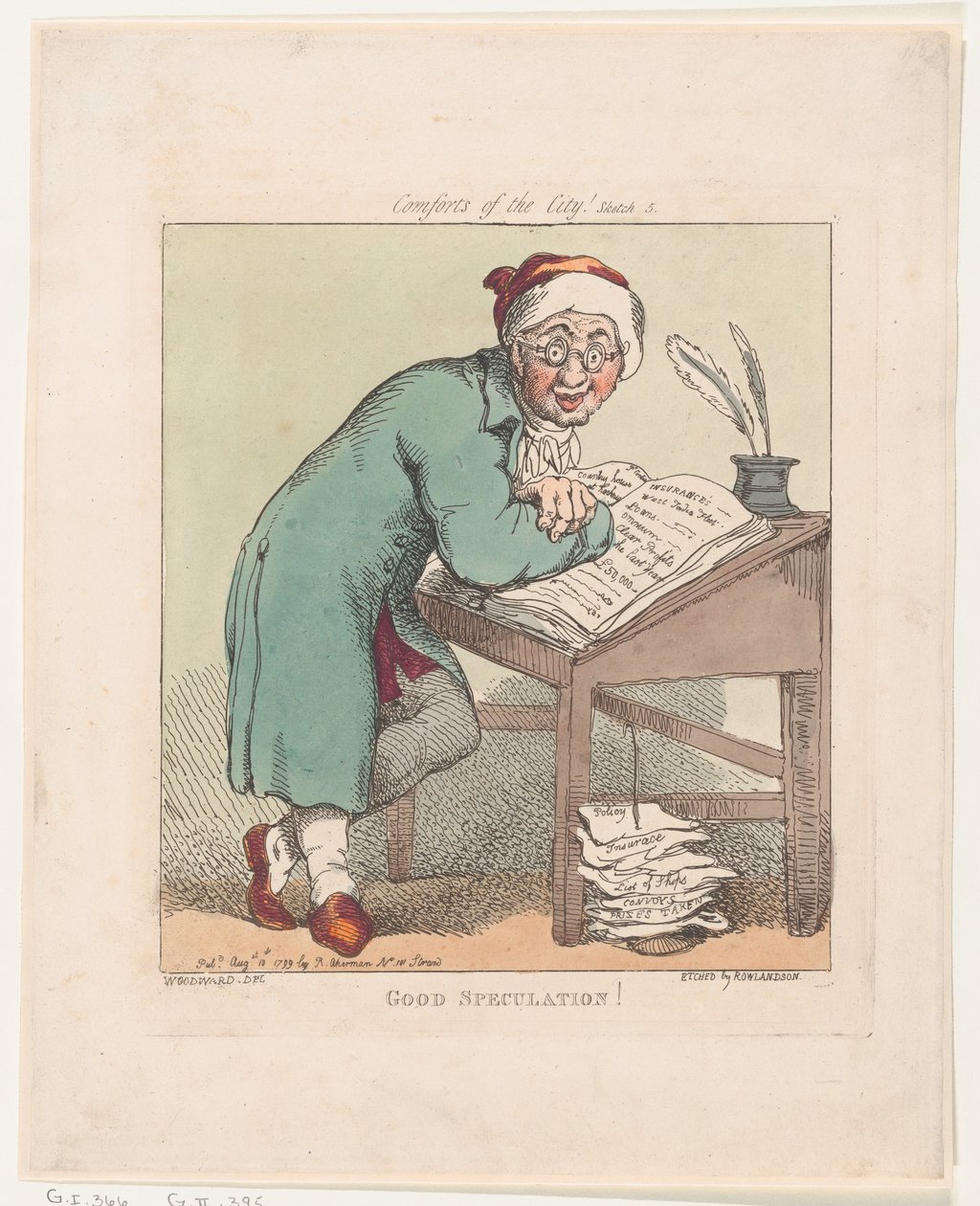 Dobrá spekulace!, 10. srpna 1799, 10. srpna 1799. od Thomas Rowlandson