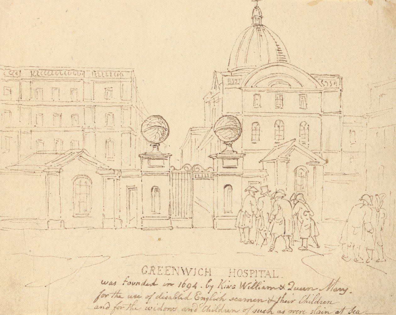 Nemocnice v Greenwichi od Thomas Rowlandson