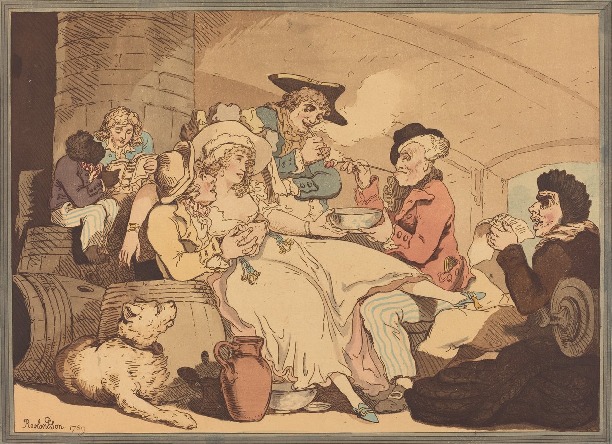 Grog na palubě od Thomas Rowlandson