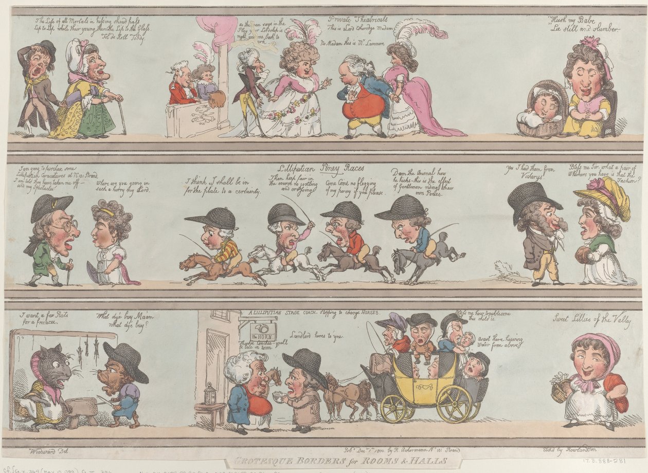 Groteskní hranice místností a sálů, 1. prosince 1800, 1. prosince 1800. od Thomas Rowlandson