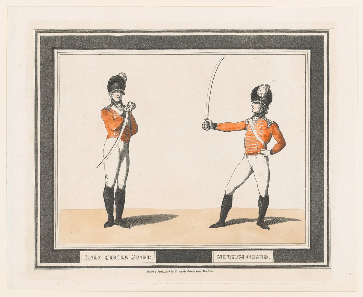 Stráž půlkruhu, střední stráž, 1. září 1798., 1. září 1798. od Thomas Rowlandson