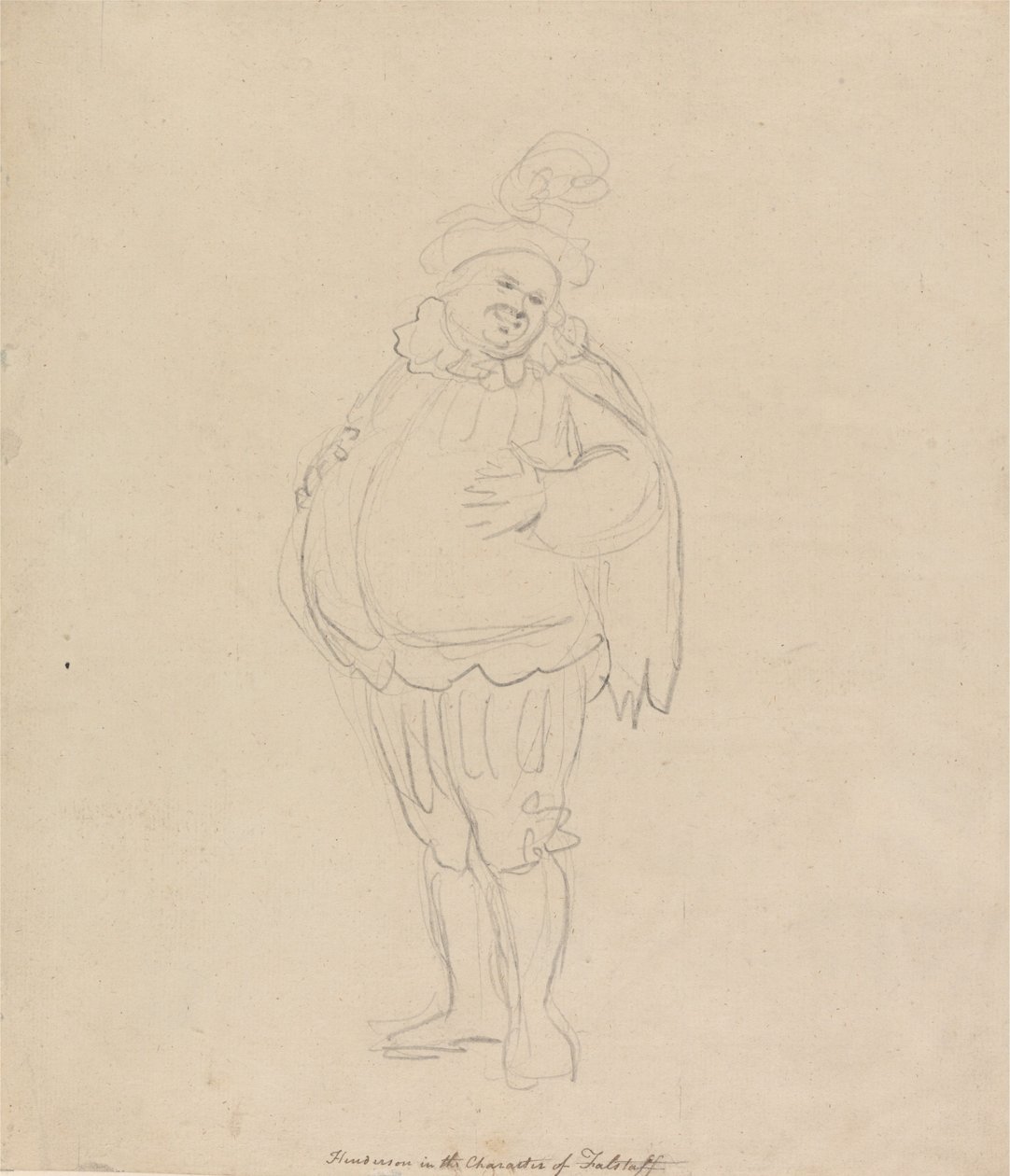 Henderson v roli Falstaffa od Thomas Rowlandson