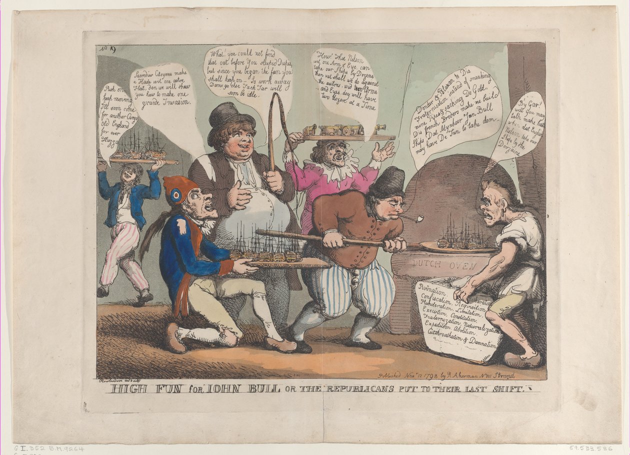 Velká zábava pro Johna Bulla aneb republikáni do poslední směny, listopad..., 12. listopadu 1798. od Thomas Rowlandson