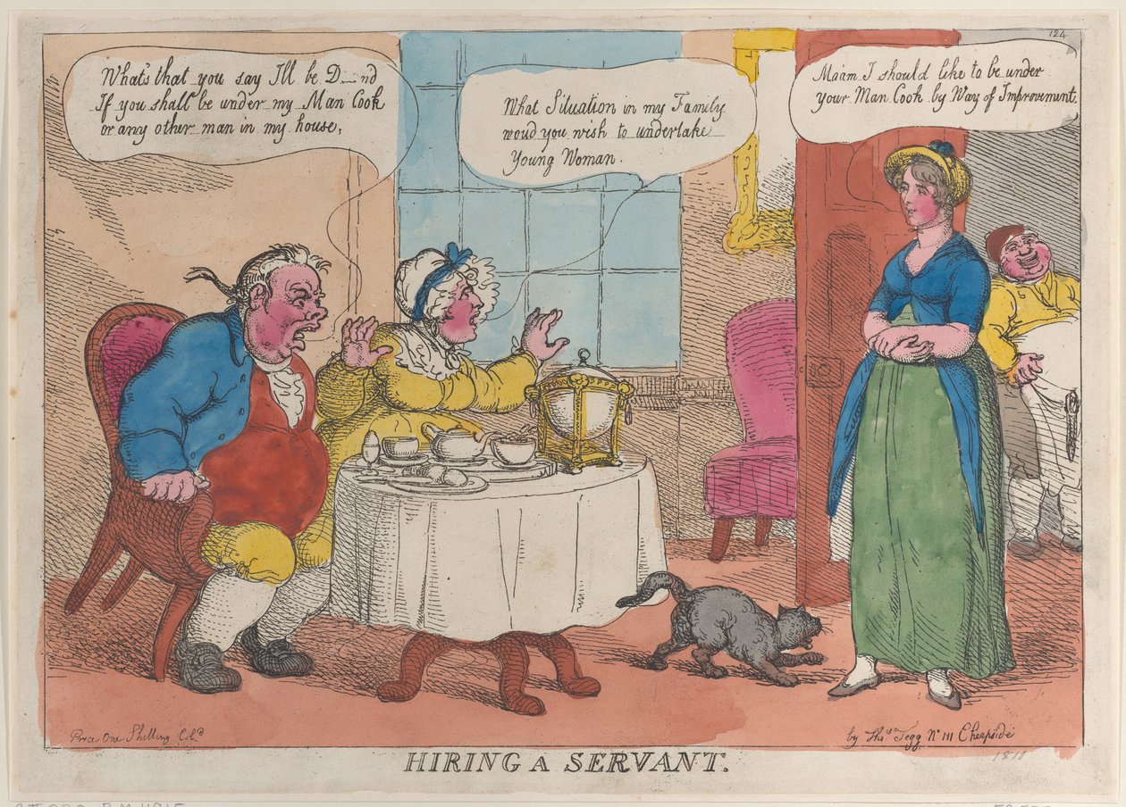 Najímání služebníka, 1811., 1811. od Thomas Rowlandson