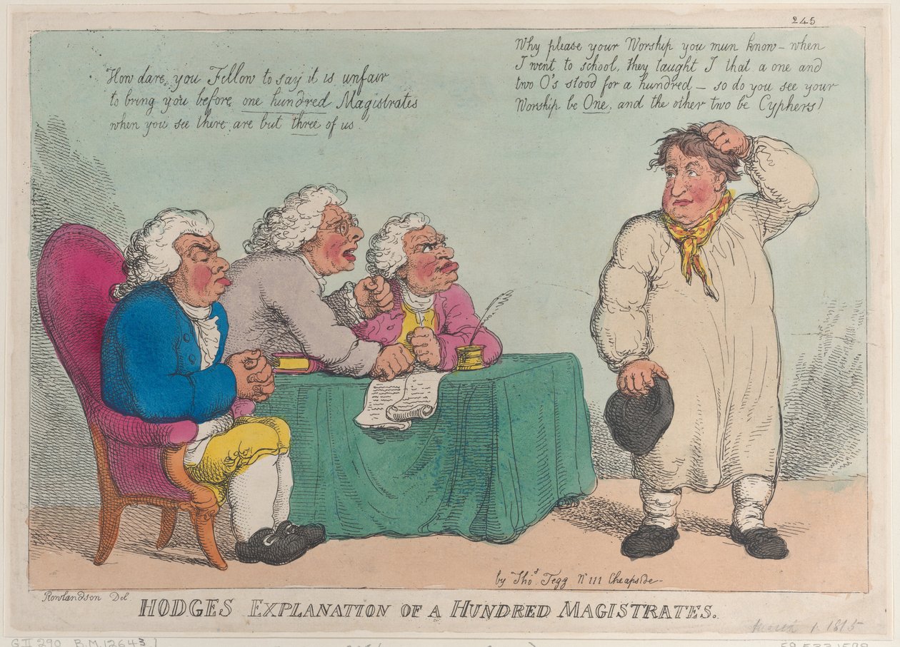 Hodžovo vysvětlení sta magistrátů, 1. března 1815, 1. března 1815. od Thomas Rowlandson
