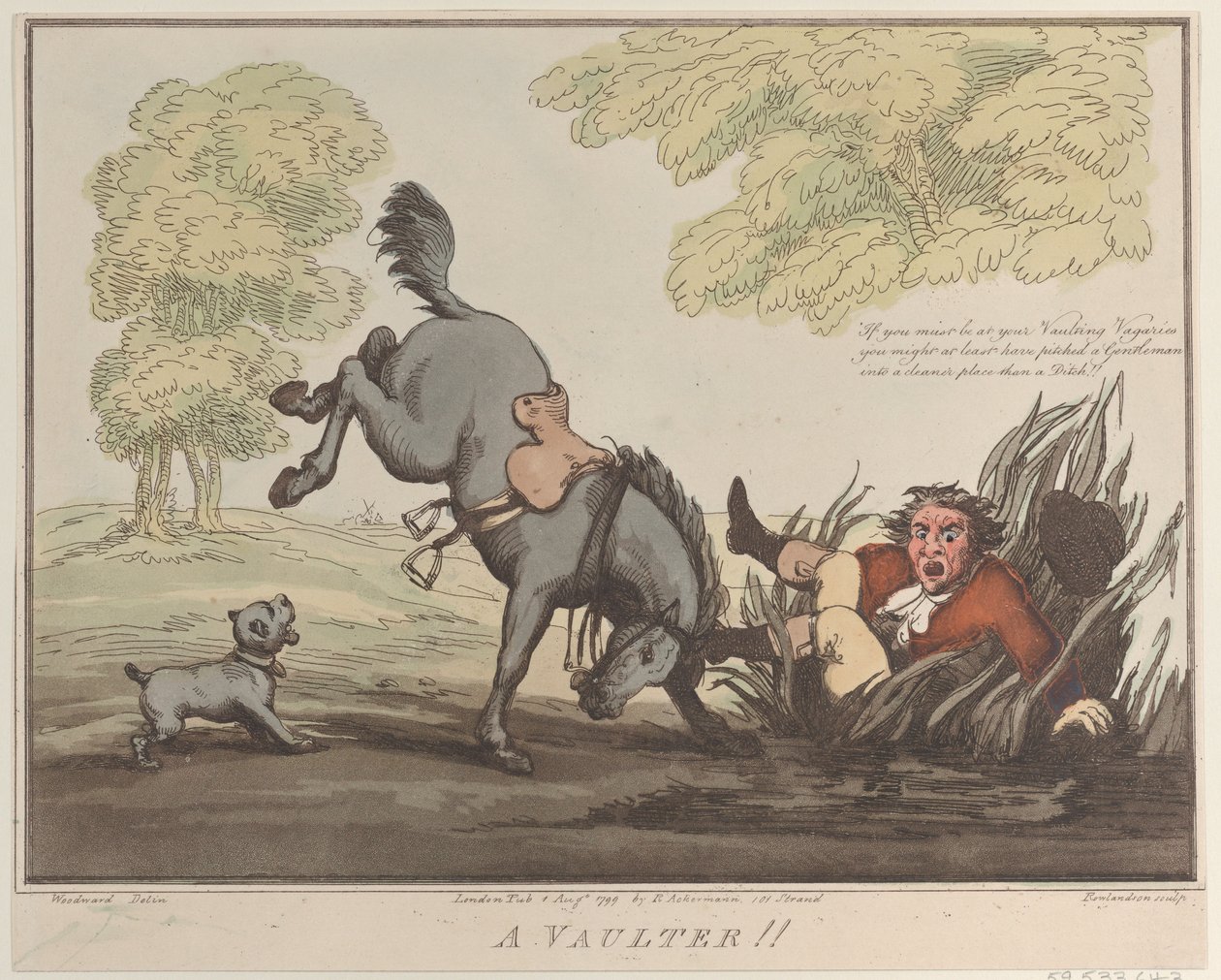 Horse Accomplishments, Skica 12: A Vaulter !!, 1. srpna 1799., 1. srpna 1799. od Thomas Rowlandson