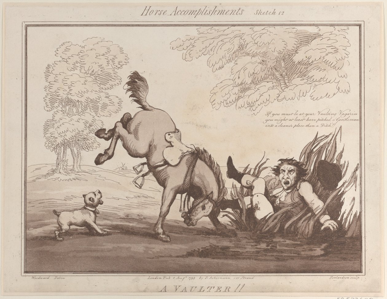 Horse Accomplishments, Skica 12: A Vaulter !!, 1. srpna 1799., 1. srpna 1799. od Thomas Rowlandson