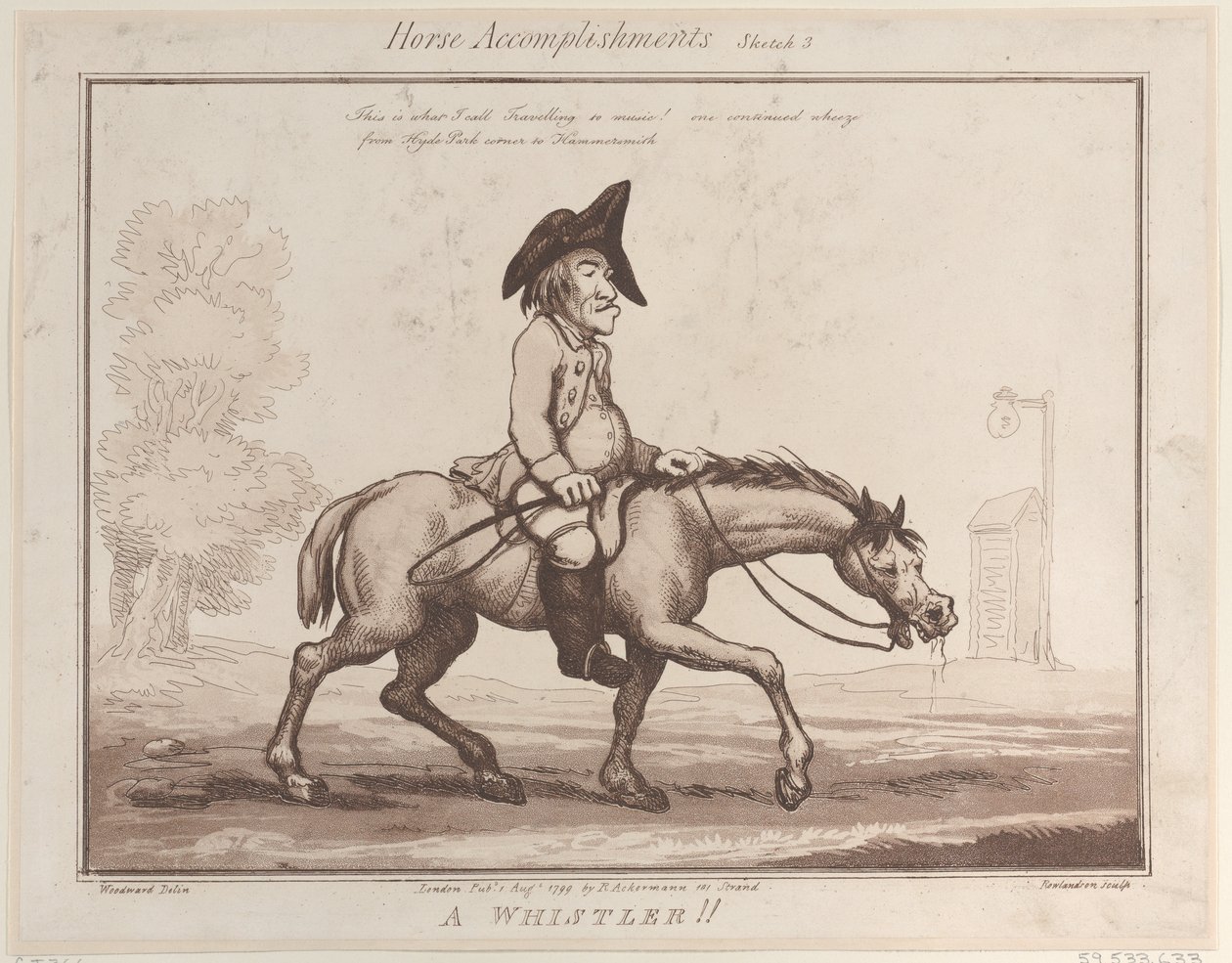 Horse Accomplishments, Sketch 3: A Whistler !!, 1. srpna 1799., 1. srpna 1799. od Thomas Rowlandson