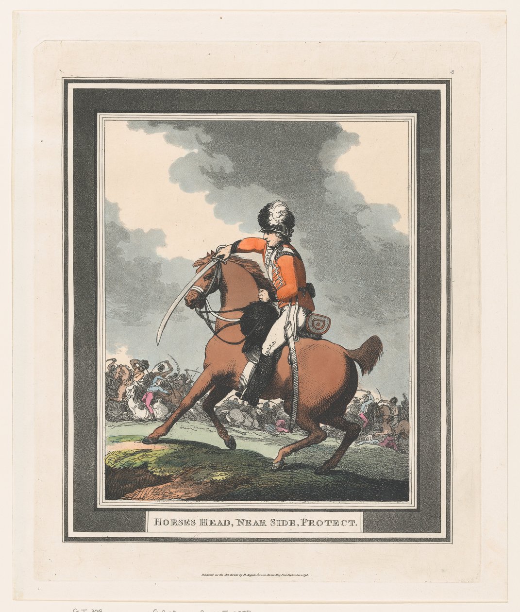 Horses Head, Near Side, Protect, 1. září 1798., 1. září 1798. od Thomas Rowlandson
