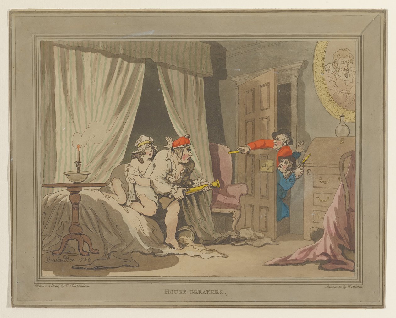 Vloupání do domů od Thomas Rowlandson