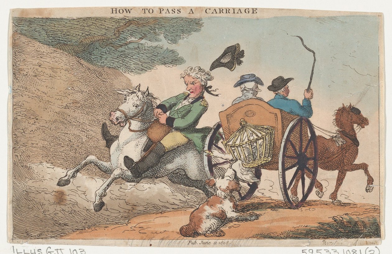 Jak předat kočár, 11. června 1808, 11. června 1808. od Thomas Rowlandson