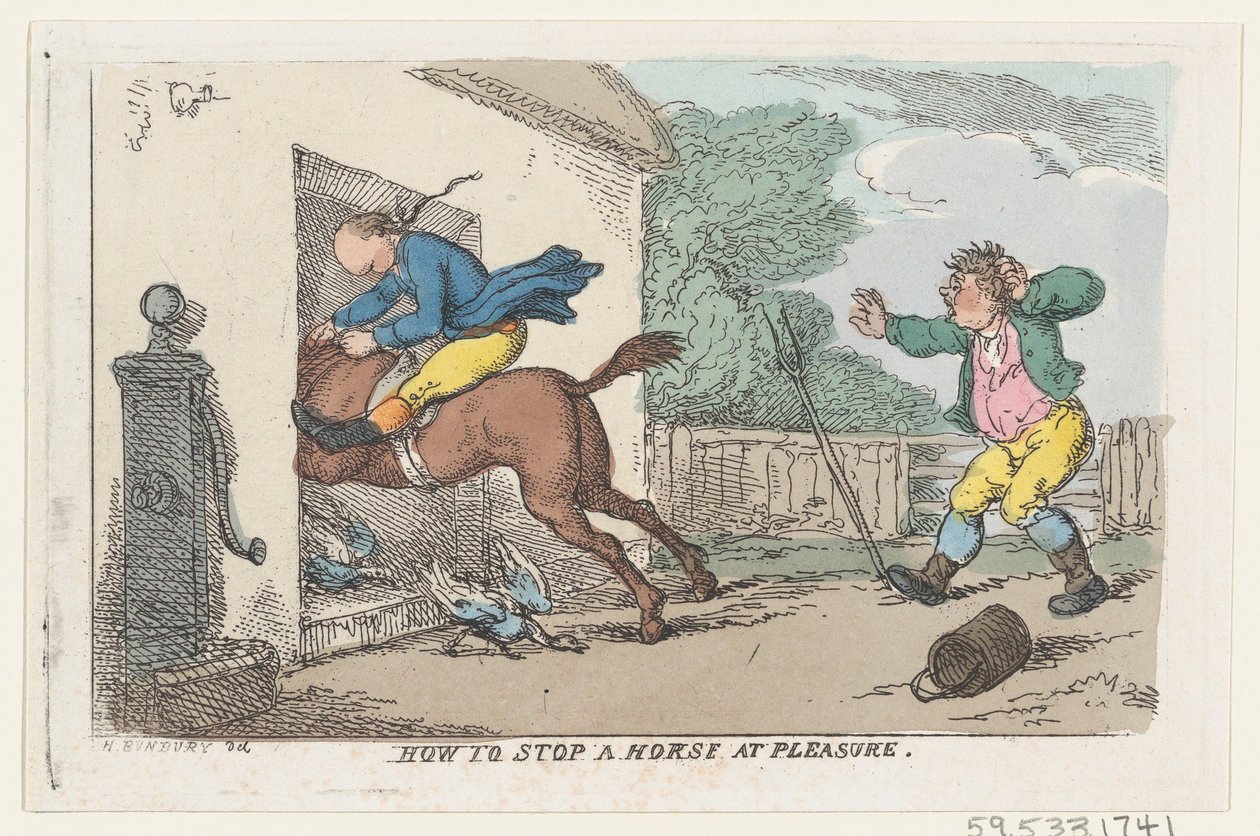 Jak zastavit koně s potěšením, 1803., 1803. od Thomas Rowlandson