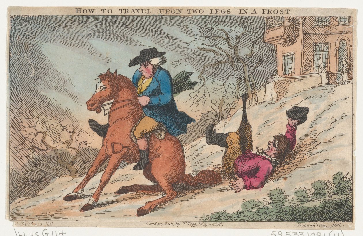 Jak cestovat po dvou nohách v mrazu, 4. května 1808, 4. května 1808. od Thomas Rowlandson