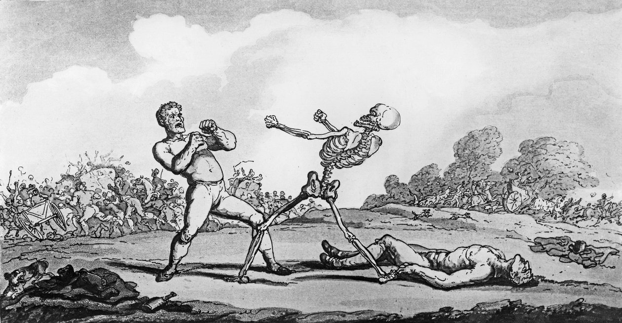 „Jak marné jsou všechny tvé triumfy minulostí“, 1814 od Thomas Rowlandson