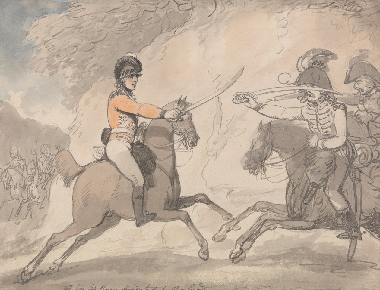 Cvičení maďarského a vysočinského meče od Thomas Rowlandson