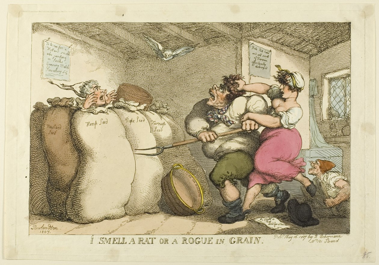 Cítím krysu nebo darebáka v obilí od Thomas Rowlandson