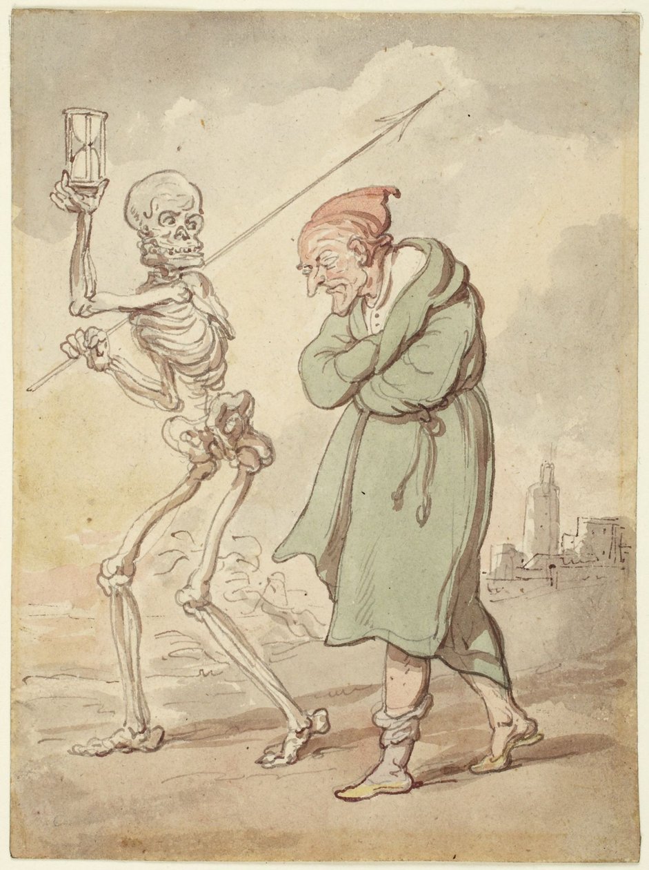 Ilustrace k dílu „Tanec smrti“ od Thomas Rowlandson