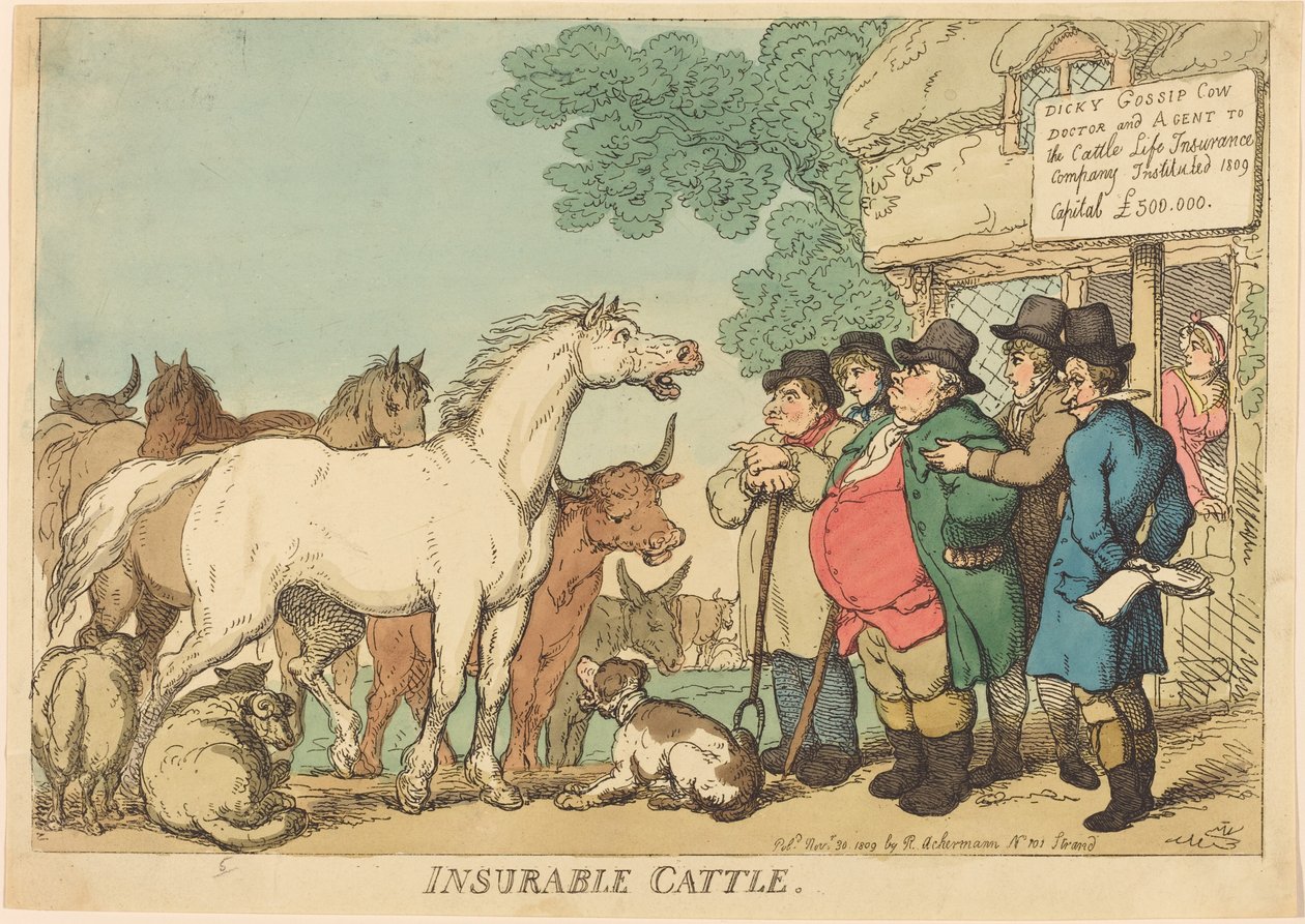 Pojistitelný dobytek od Thomas Rowlandson