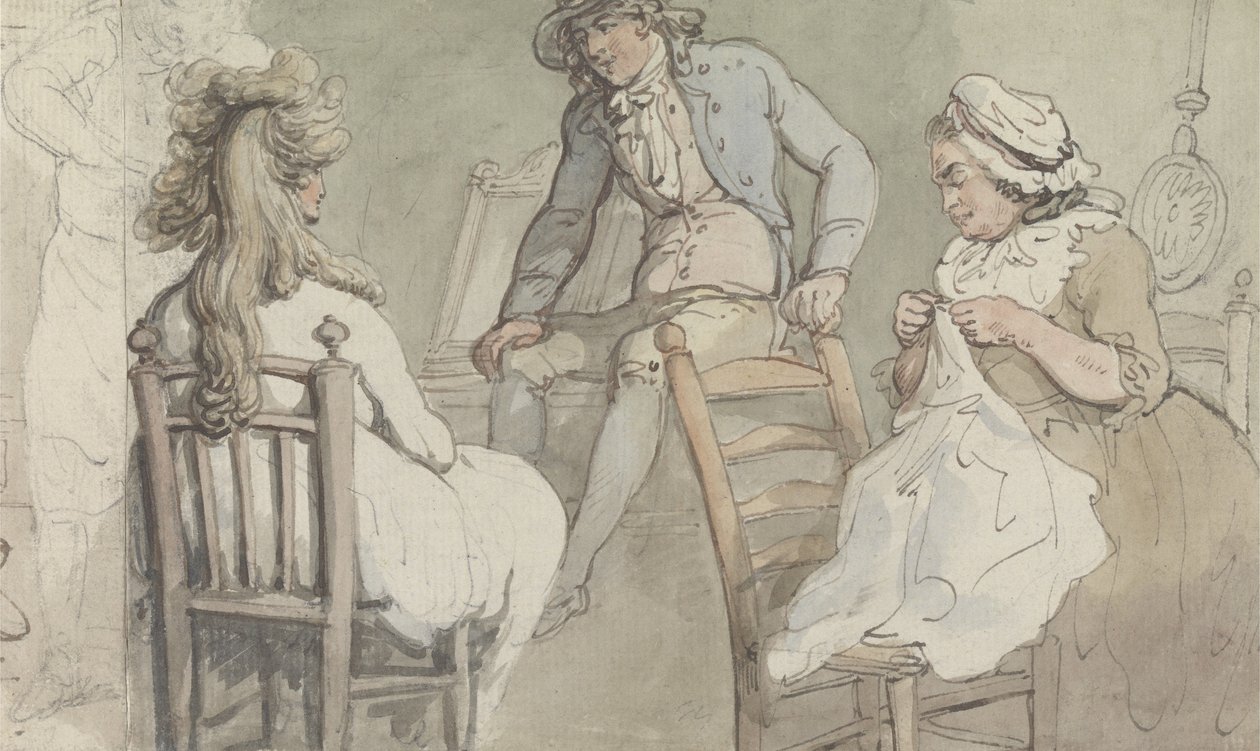 Interiér šatny s Jackem Bannisterem od Thomas Rowlandson