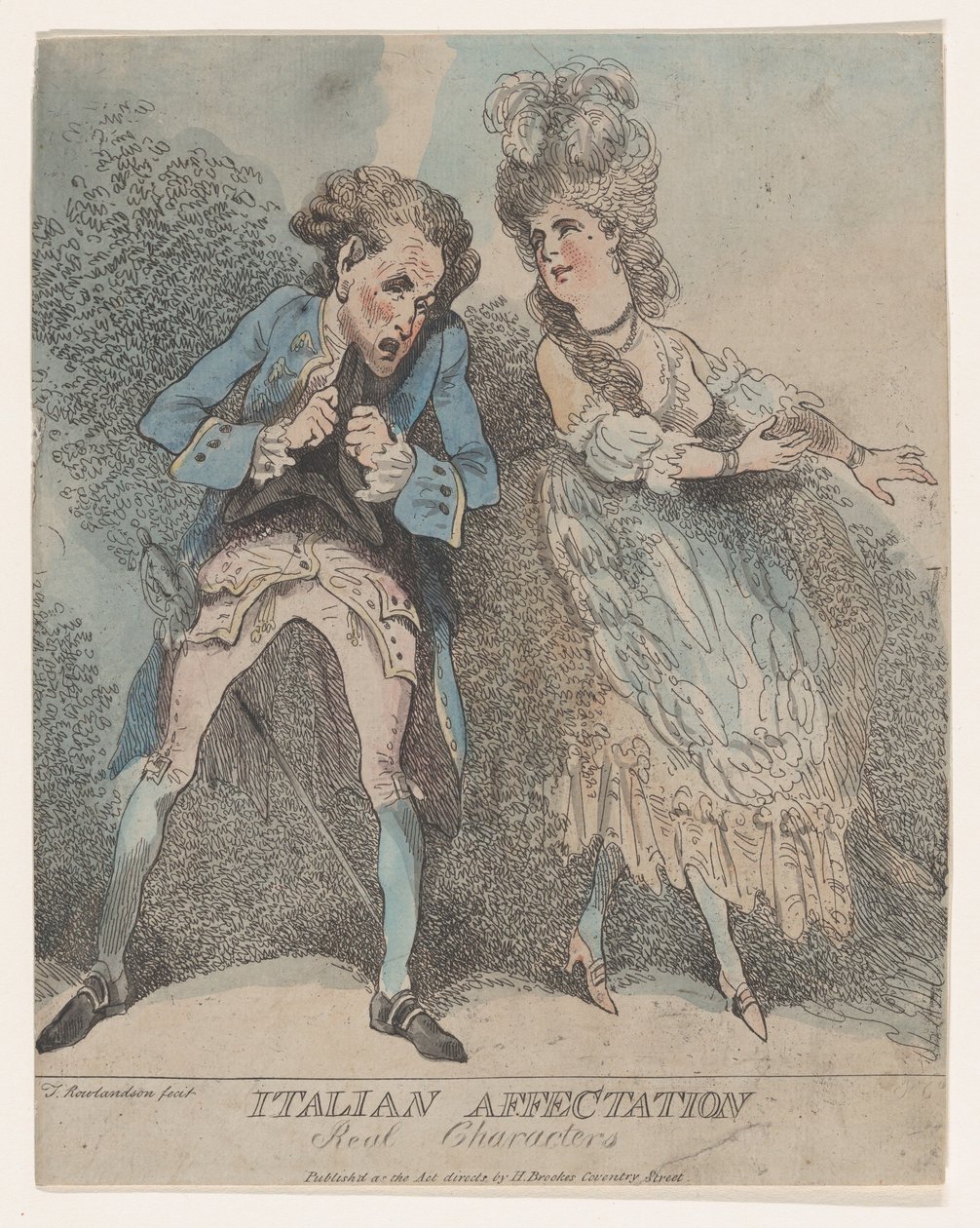 Italská náklonnost, skutečné postavy, 1786-91., 1786-91. od Thomas Rowlandson