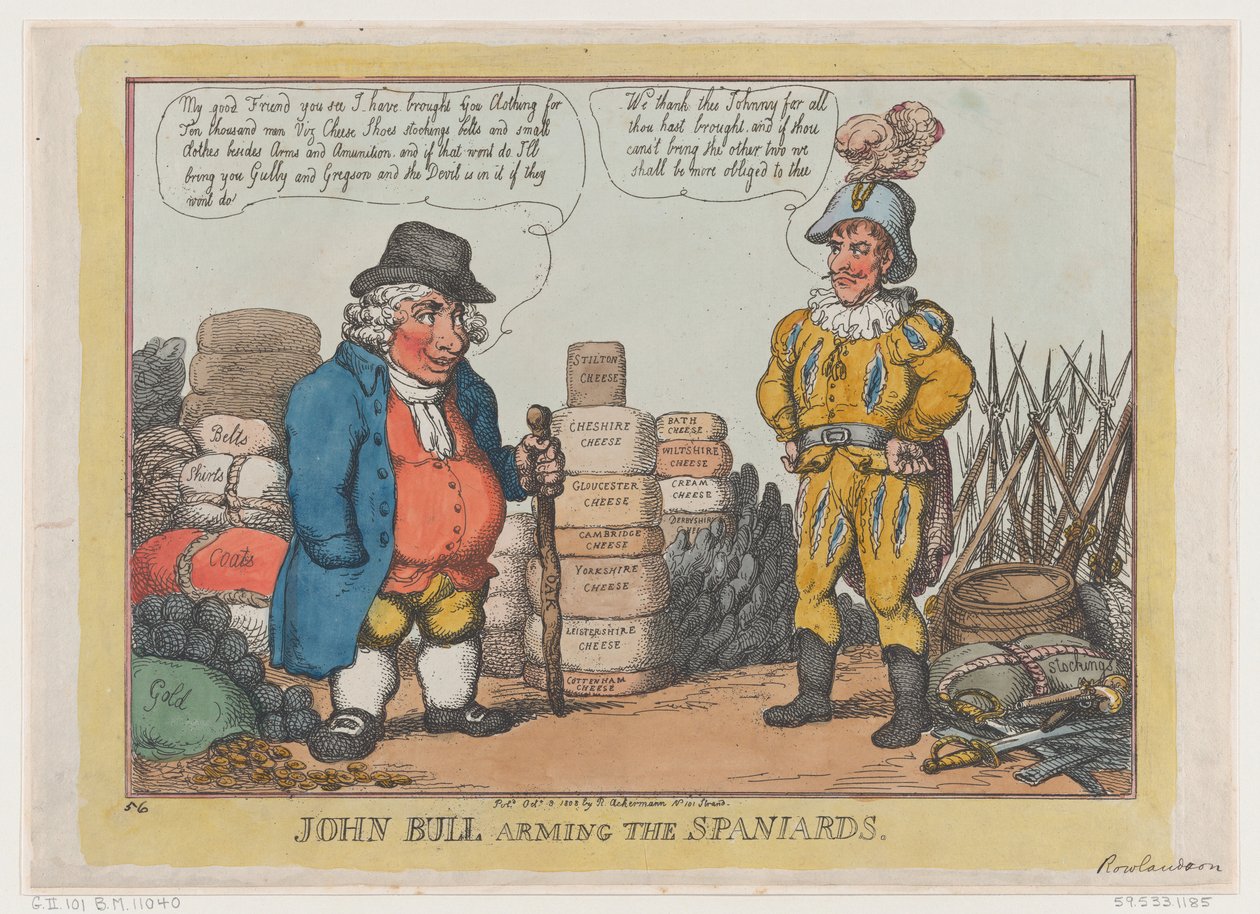 John Bull Arming The Spaniards, 3. října 1808, 3. října 1808. od Thomas Rowlandson