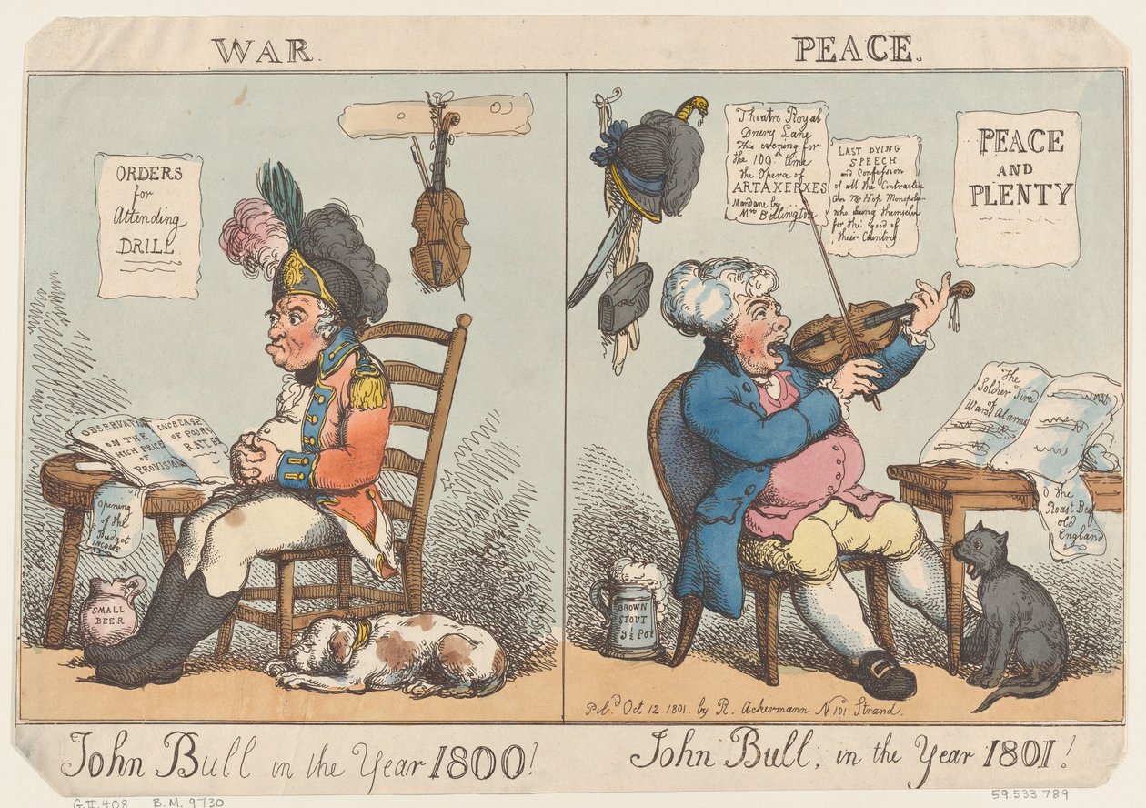 John Bull v roce 1800! John Bull v roce 1801!, 12. října 1801, 12. října 1801. od Thomas Rowlandson