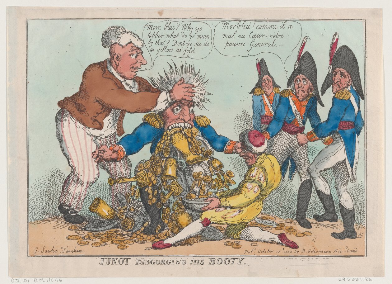 Junot vyvrhuje svou kořist, 17. října 1808, 17. října 1808. od Thomas Rowlandson