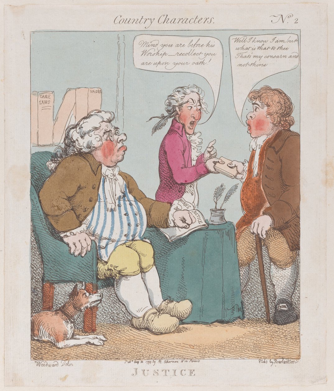 Spravedlnost, 30. srpna 1799., 30. srpna 1799. od Thomas Rowlandson