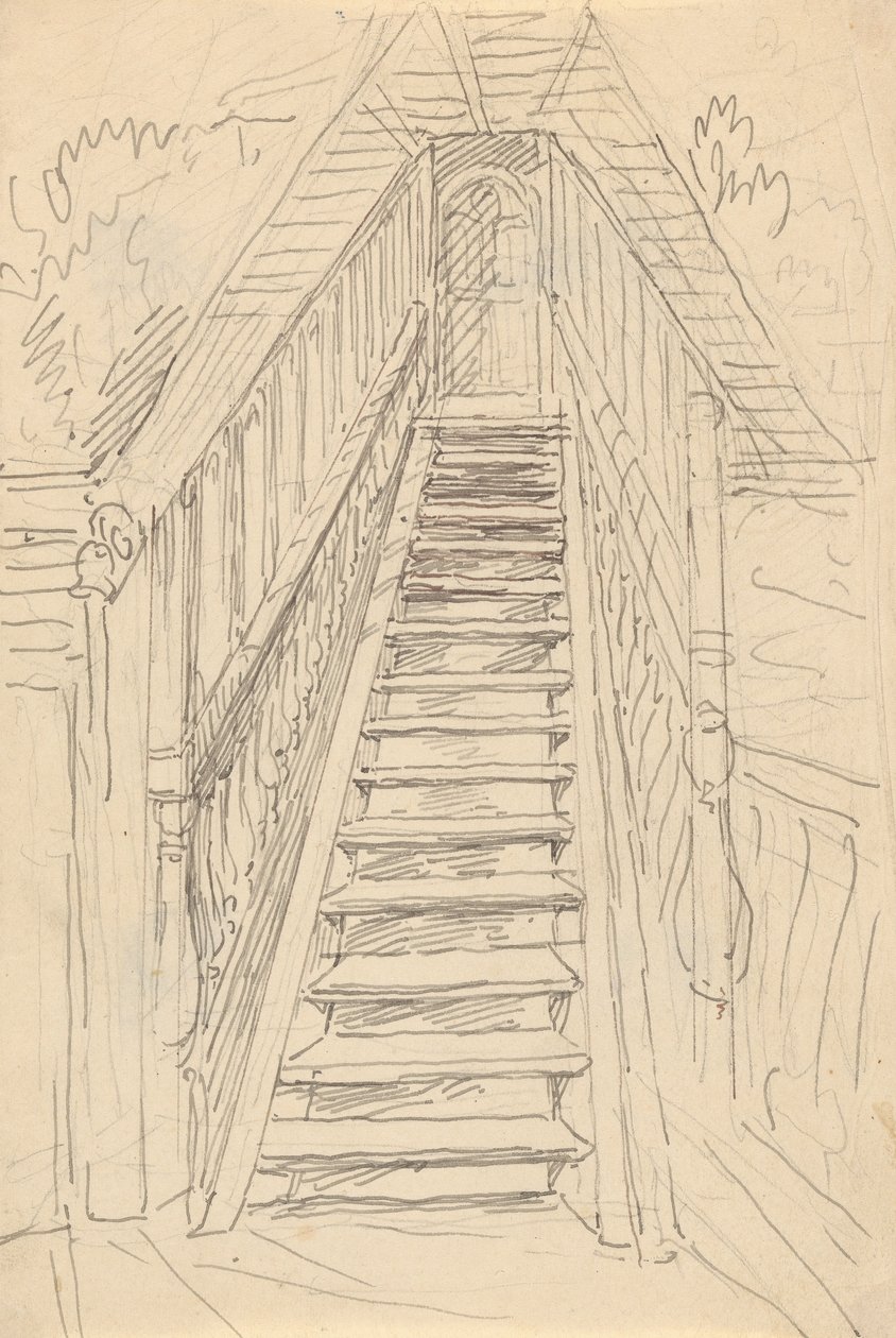 Budova krále Viléma, schody vedoucí do Velkého sálu od Thomas Rowlandson