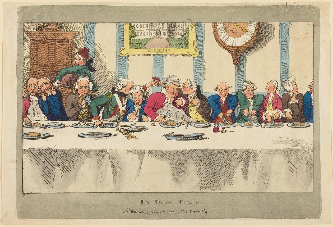 Stravování v penzionu od Thomas Rowlandson