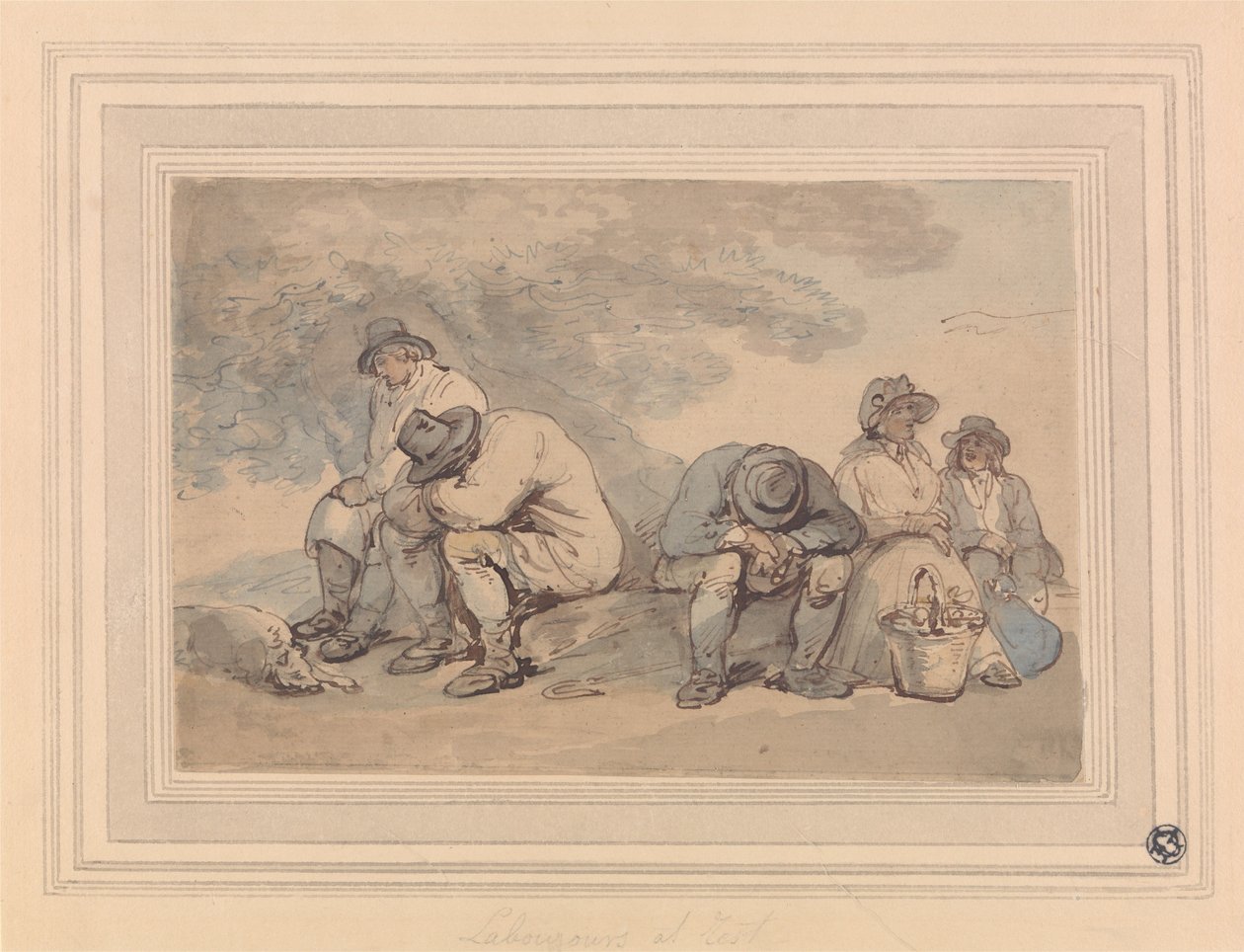 Odpočívající dělníci od Thomas Rowlandson