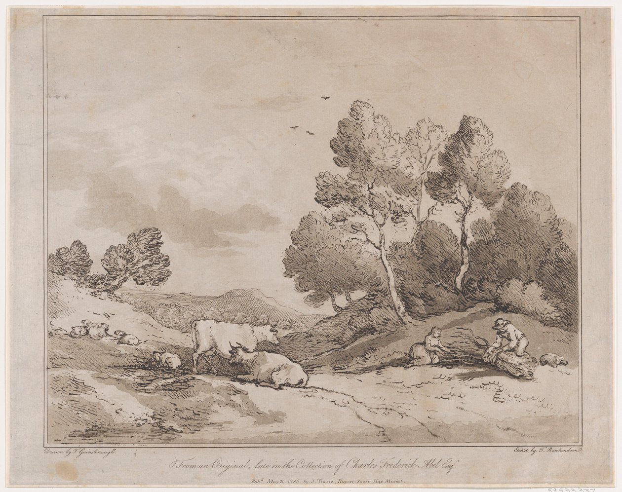 Krajina s postavami svazujícími balík dřeva, 21. května 1789., 21. května 1789. od Thomas Rowlandson