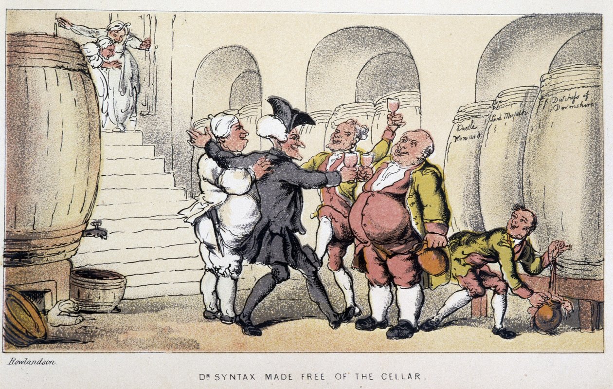 Le docteur dans un sklep ou un jeskyně - ve „“ třech cestách doktora Syntaxe: při hledání malebné útěchy a manželky“ od Williama Combe, nemocného. Rowlandson od Thomas Rowlandson