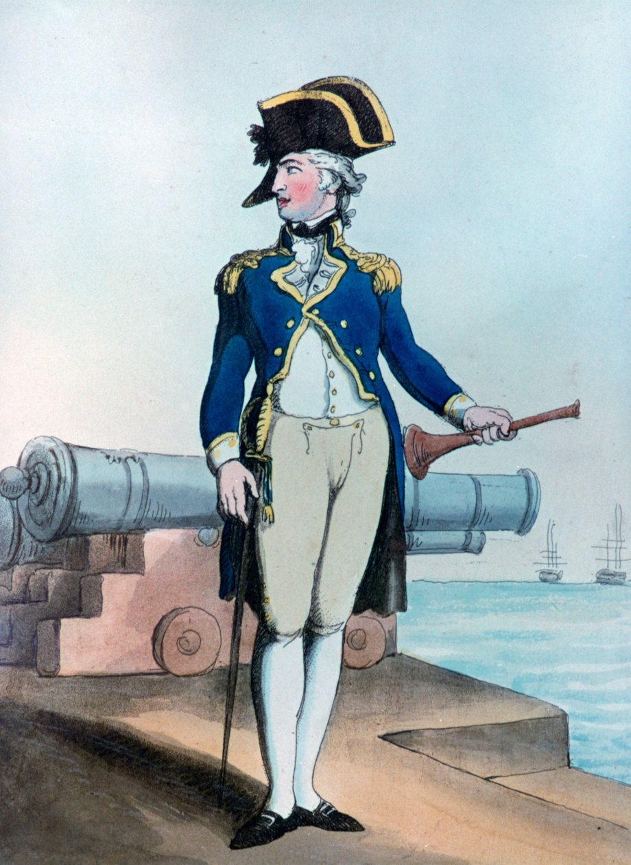 Poručík gardy, 1799 od Thomas Rowlandson