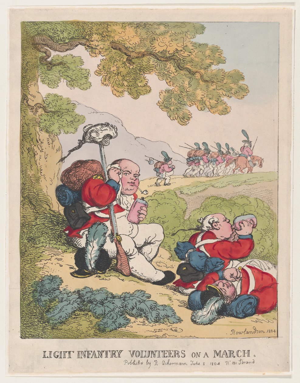 Dobrovolníci lehké pěchoty v březnu, 8. června 1804, 8. června 1804. od Thomas Rowlandson