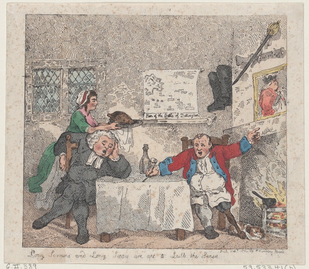 Dlouhá kázání a Dlouhá obležení jsou vhodná pro Lull the Senses, 11. února 1783, 11. února 1783. od Thomas Rowlandson