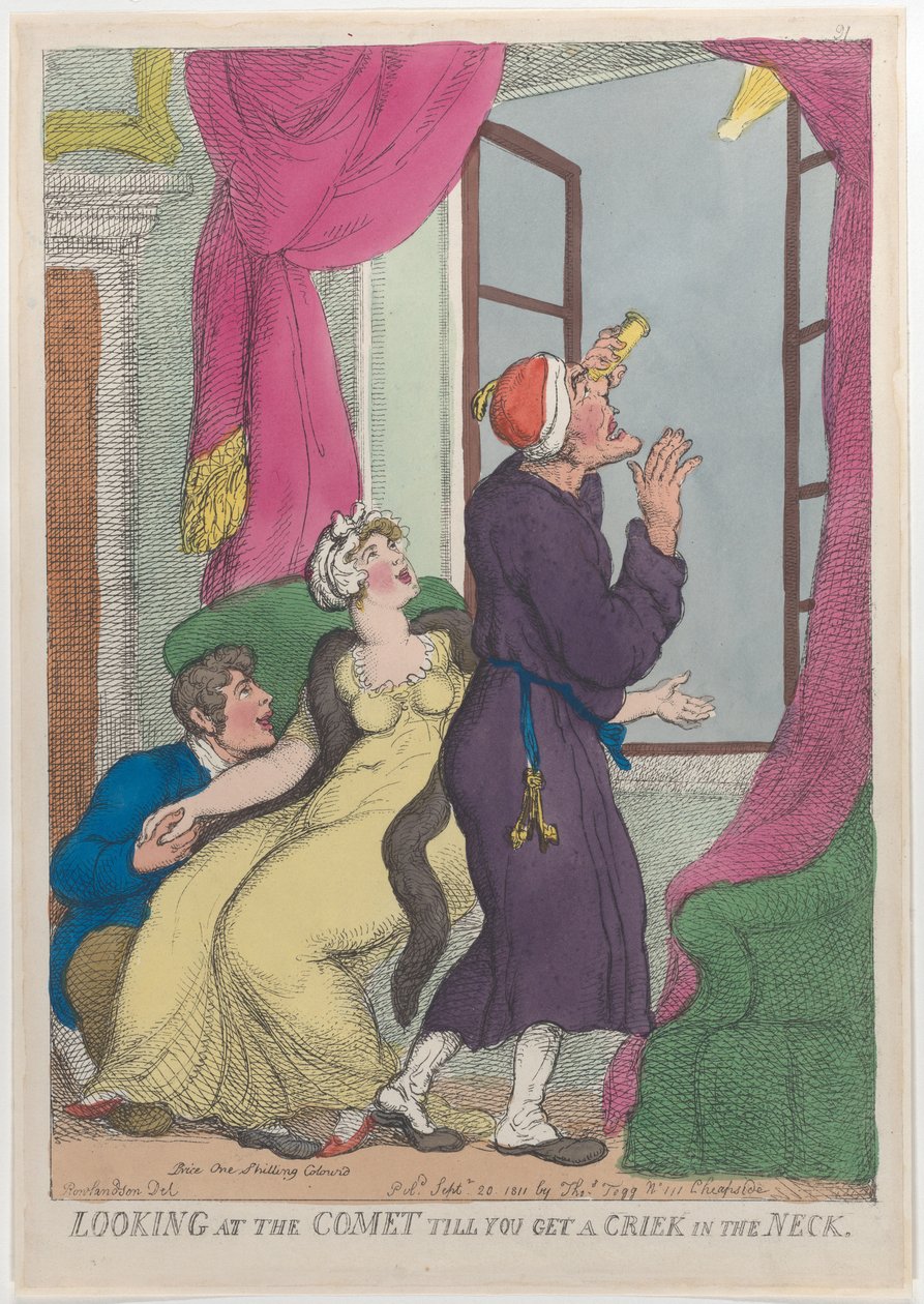 Dívat se na kometu, dokud nedostaneš krk v krku, 20. září 1811, 20. září 1811. od Thomas Rowlandson